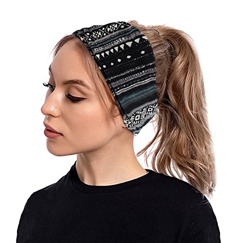 STGDAK Boho Headbands For Women Fashion Stretch Wide Hair Bands Knoted Turban Head Bands Yoga Running Sweatband Elastic Headband Stylish Wrap Headbands Hair Accessories for Teen Girls 4 Pack