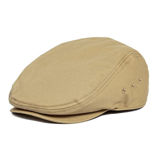 JANGOUL Men Ivy Cap Cotton Twill Newsboy Flat Cap (Khaki, 7 7/8)