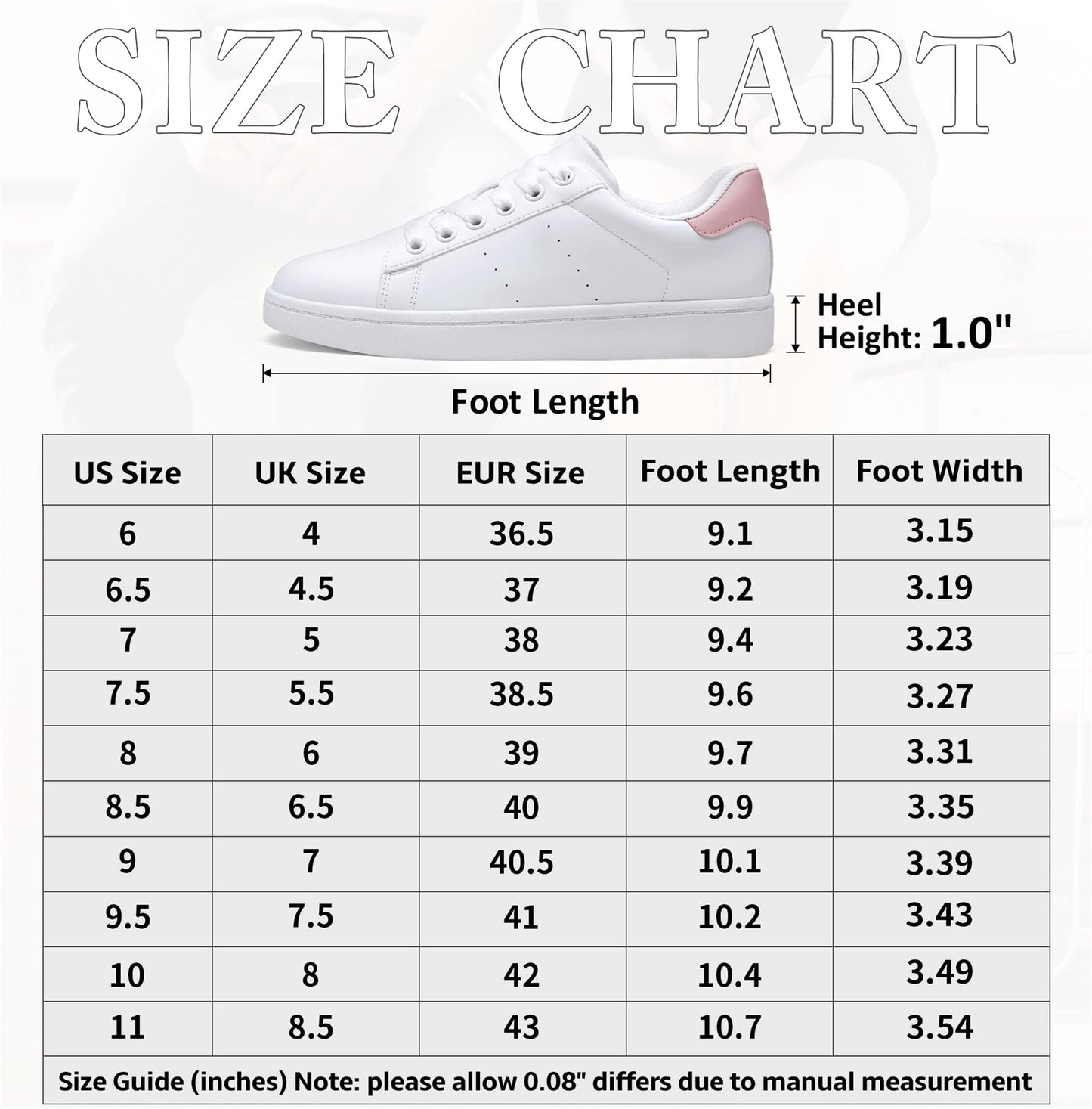 Vepose Women's Fashion Sneakers, PU Leather Laces Casual Sneakers, Pink and White, Size 8 US -Walking Low Platform Shoes(CJY8002 White Pink 08)